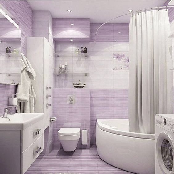 Фиолетовая ванная по-английски