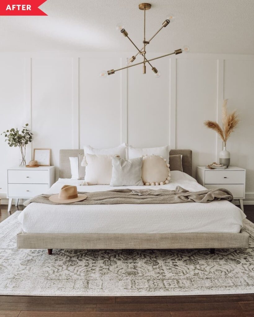 очаровательная белая спальня