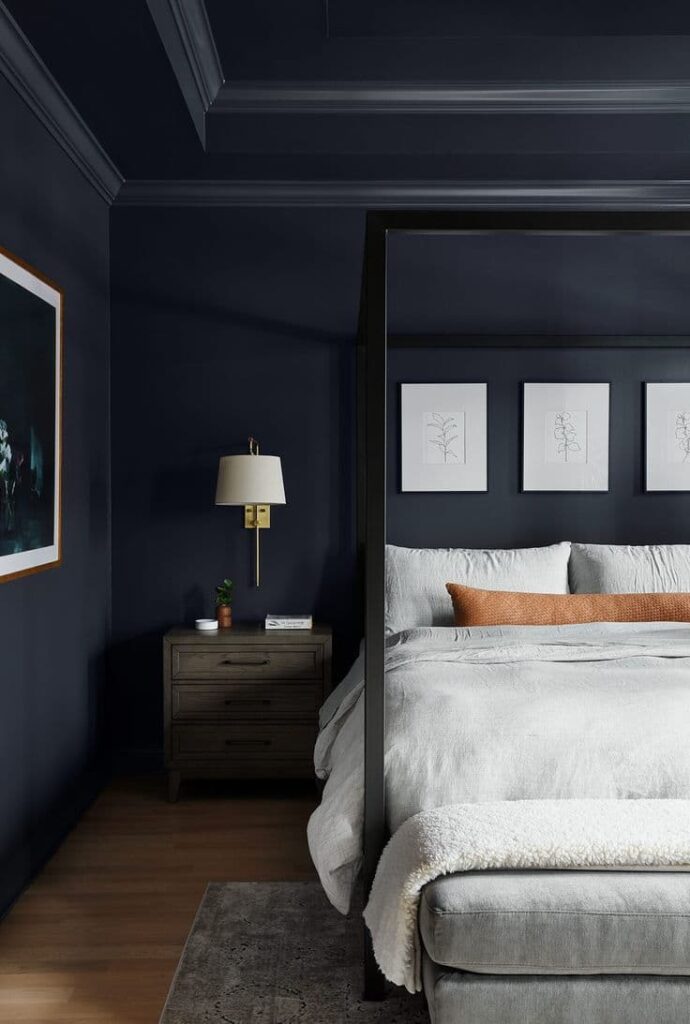 уникальная синяя спальня