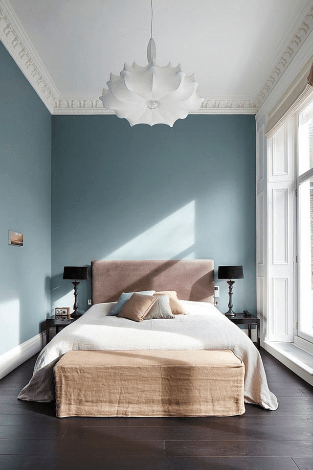голубая спальня в частном доме