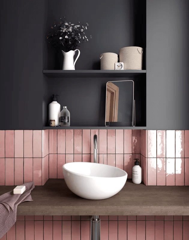 Нежная розовая ванная