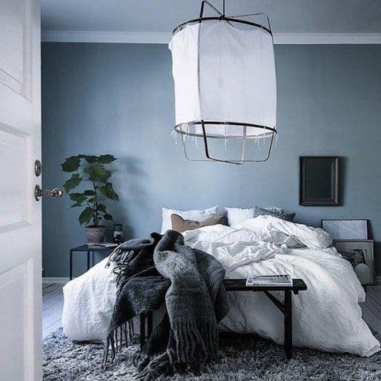 голубая спальня в двухкомнатной квартире