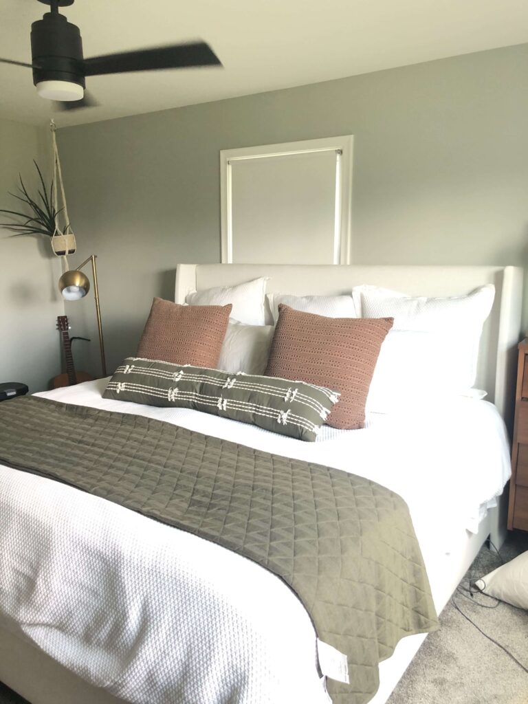 Olive green and white bed room 1 1