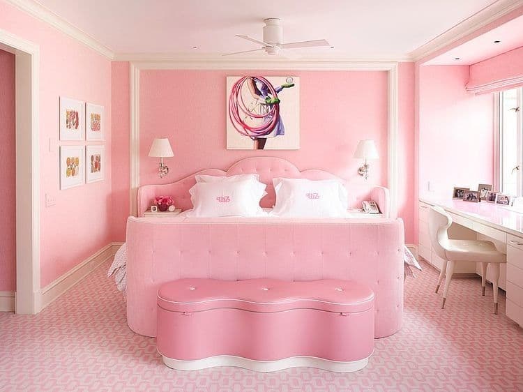 розовая спальня в частном доме