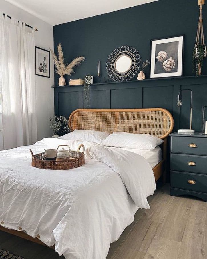 роскошная голубая спальня