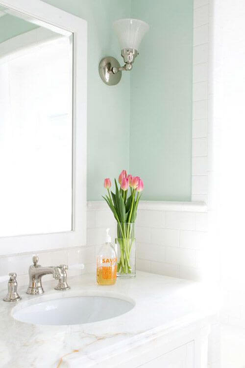 Идеальная ванная в мятном цвете