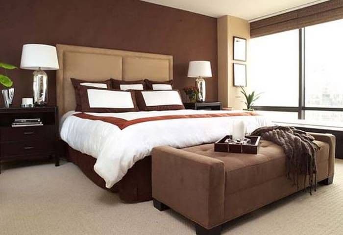 благородная коричневая спальня