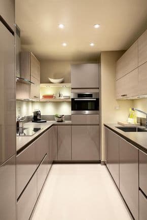 в современном стиле кухня в двухкомнатной квартире