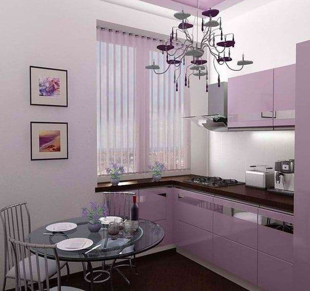 превосходная фиолетовая кухня