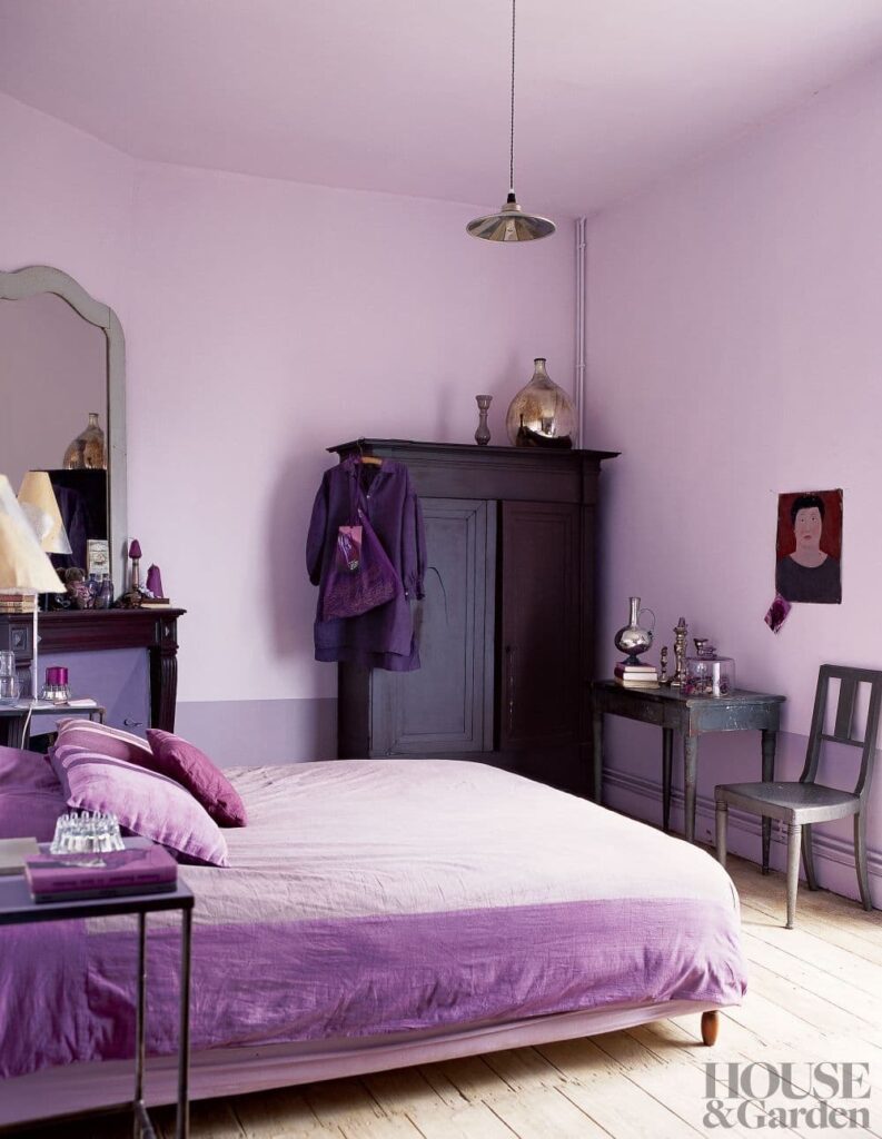 парижская лавандовая спальня