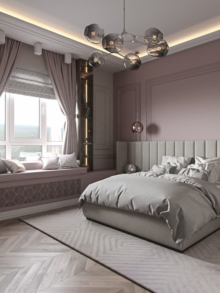 парижская в американском стиле спальня