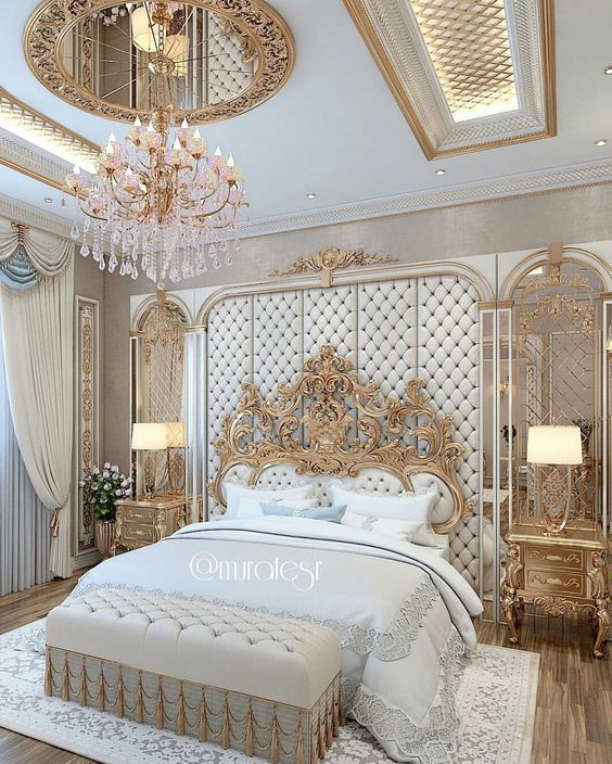 римская в стиле барокко спальня