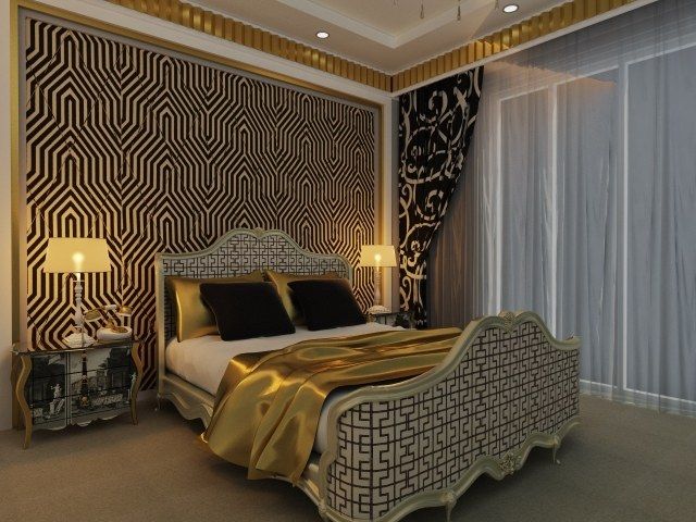 современная в стиле барокко спальня