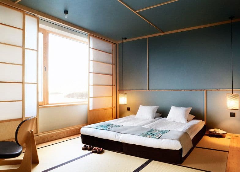 бесподобная в японском стиле спальня