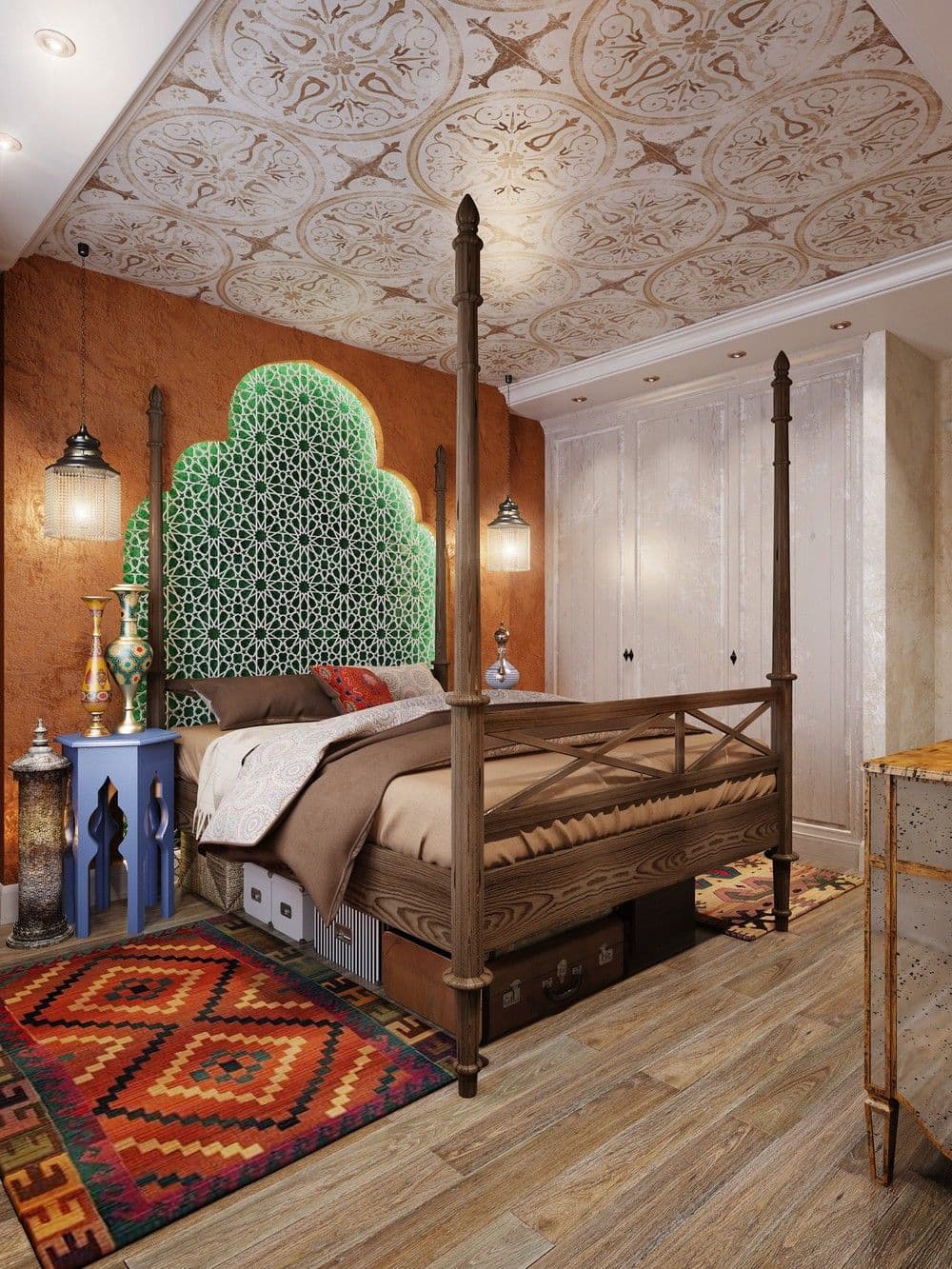 итальянская в марокканском стиле спальня