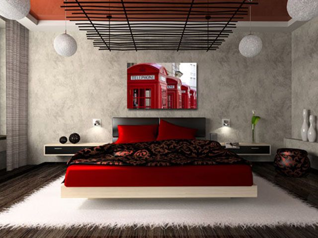 британская красная спальня