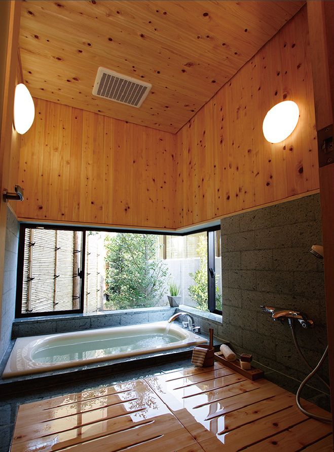 в японском стиле ванная в доме