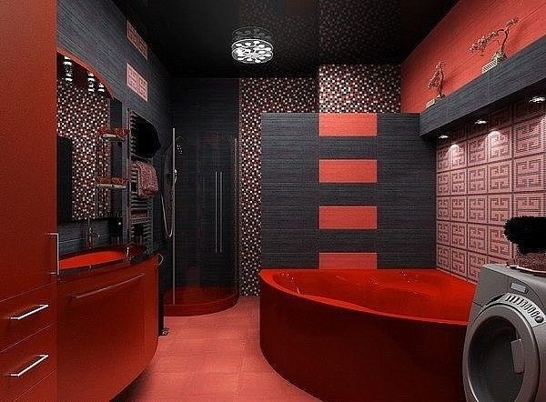 чешская красная ванная