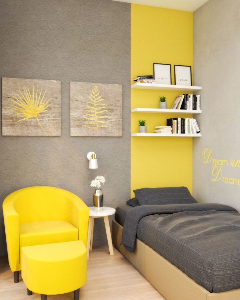 лимонная спальня в квартире