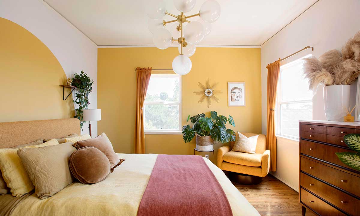 спальня в лимонном цвете