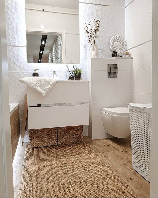 элегантная в скандинавском стиле ванная