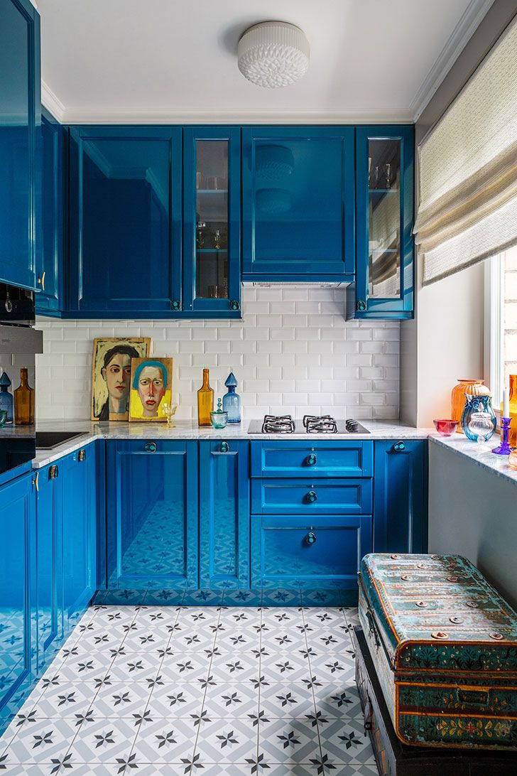 средиземноморском стиле кухня в двухкомнатной квартире