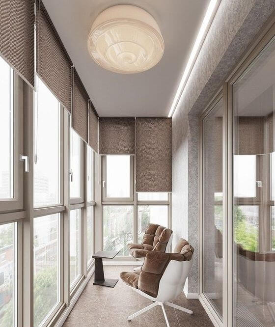 царский в стиле минимализм балкон