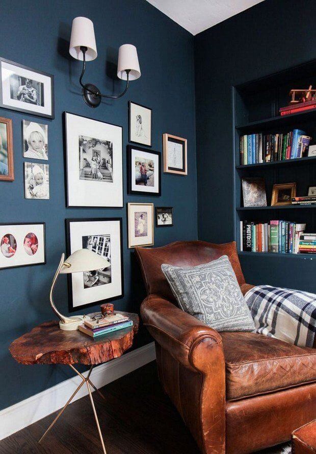 роскошный синий кабинет