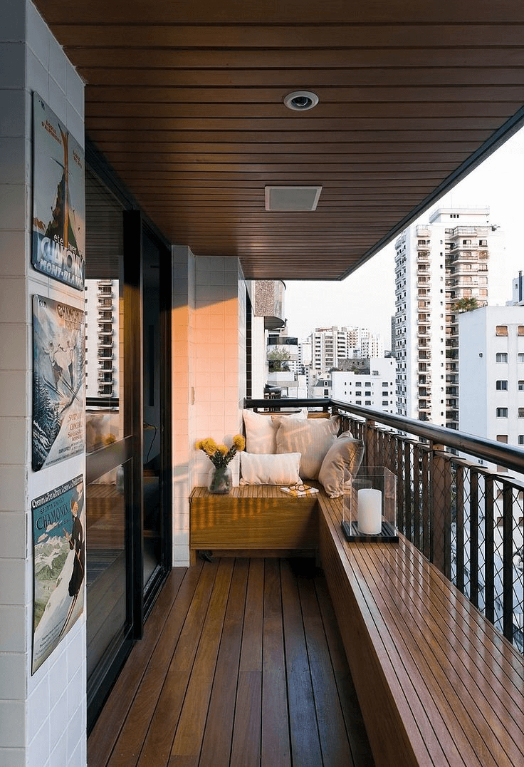интерьер в стиле лофт балкона
