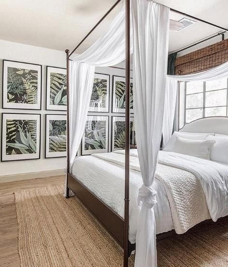 спальня в в тропическом стиле тонах