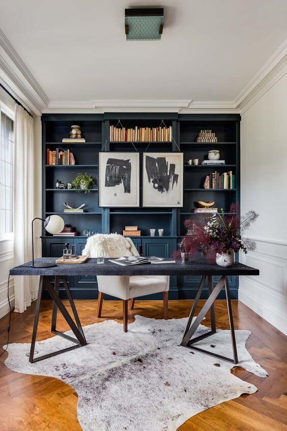 классический синий кабинет