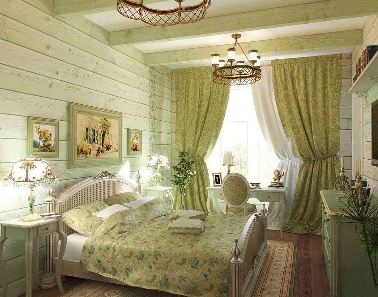 красивая в деревенском стиле спальня