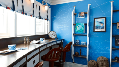 синий кабинет в доме