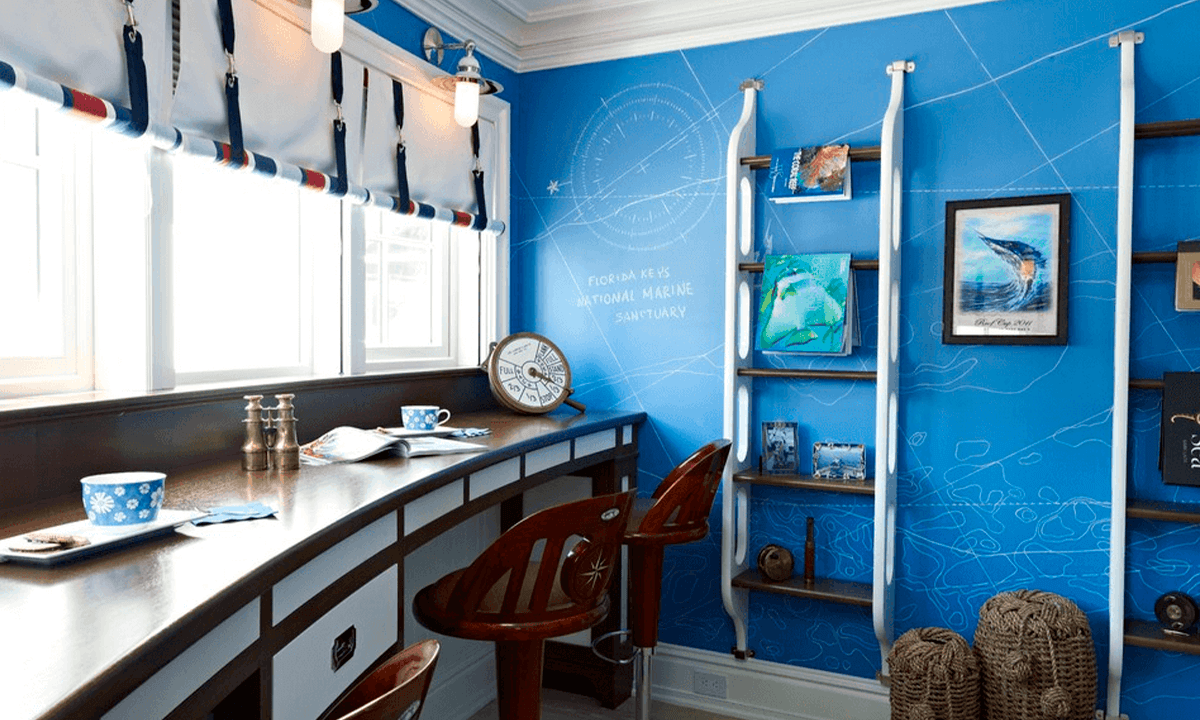 синий кабинет в доме