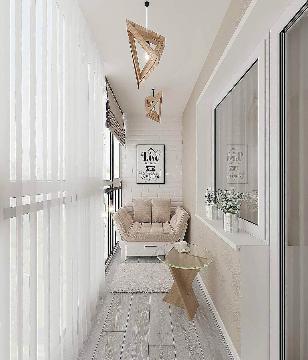 уникальный в стиле минимализм балкон