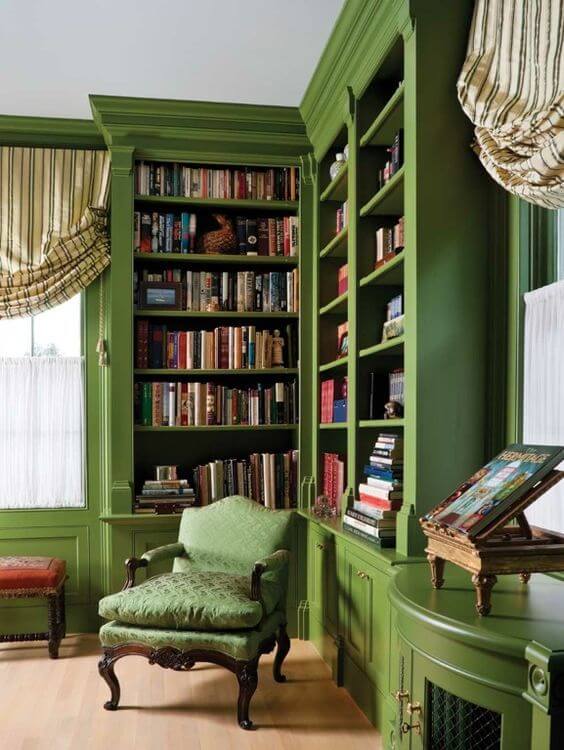 благородный зеленый кабинет