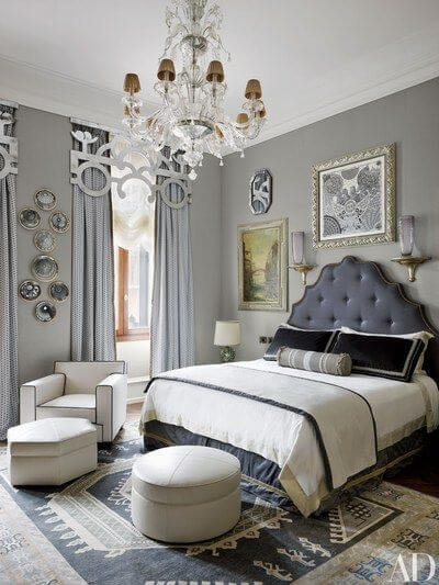римская в парижском стиле спальня
