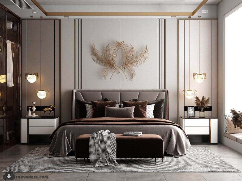 великолепная в классическом стиле спальня