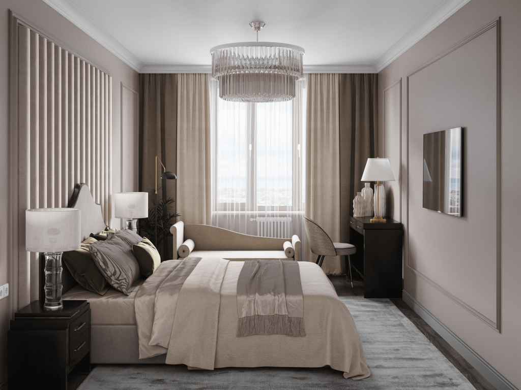 уникальный дизайн в современном стиле спальни