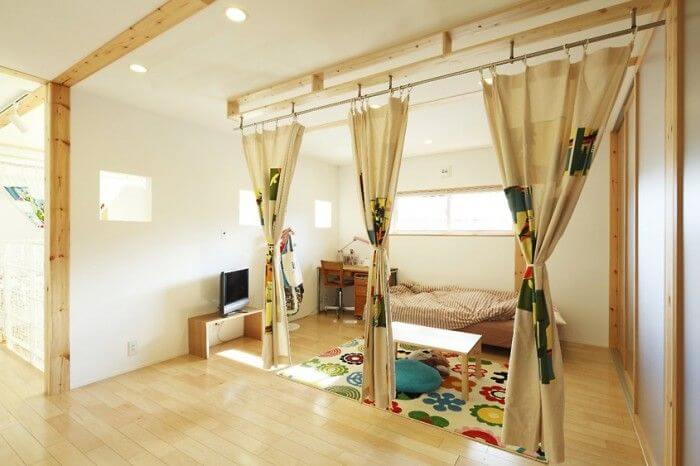 в японском стиле детская в двухкомнатной квартире