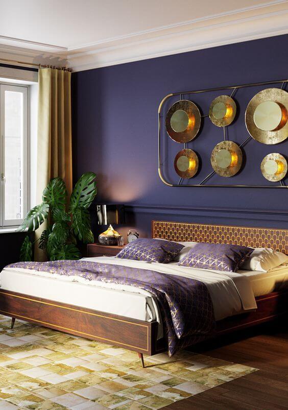 великолепная пурпурная спальня