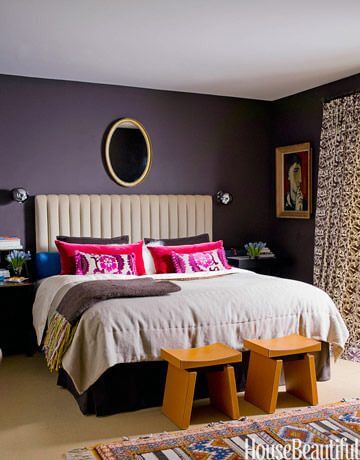 светлая пурпурная спальня