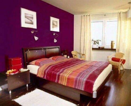 европейская пурпурная спальня