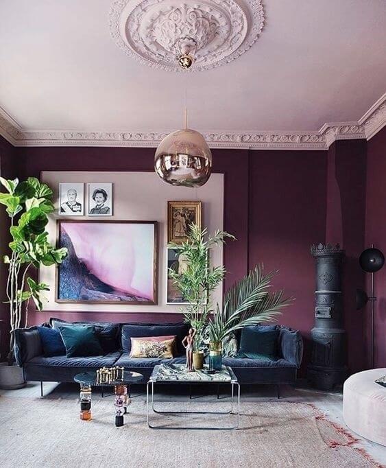 изысканная пурпурная гостиная