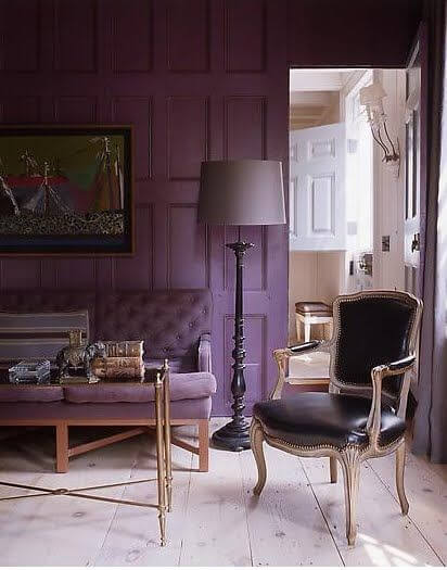элегантная пурпурная гостиная
