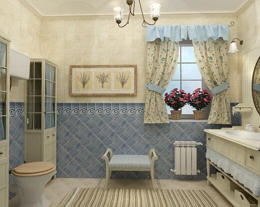элегантная в стиле кантри ванная
