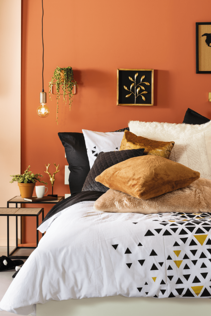 датская оранжевая спальня