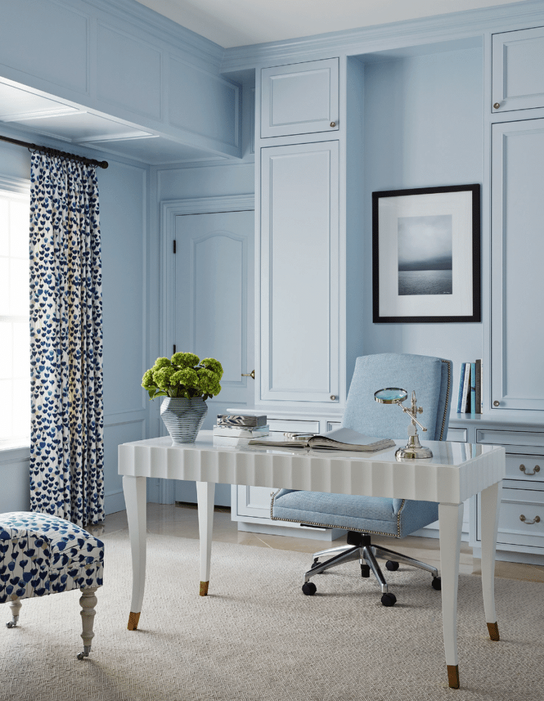 голубой кабинет в стиле прованс