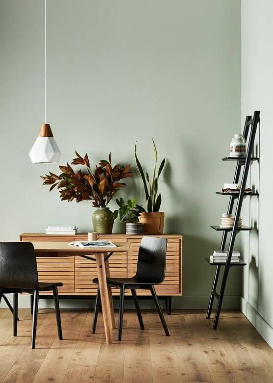 оливковый кабинет в стиле минимализм