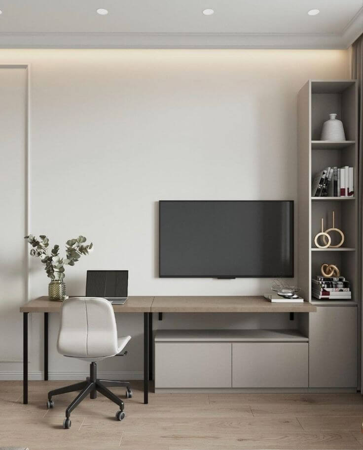 маленький кабинет в стиле минимализм